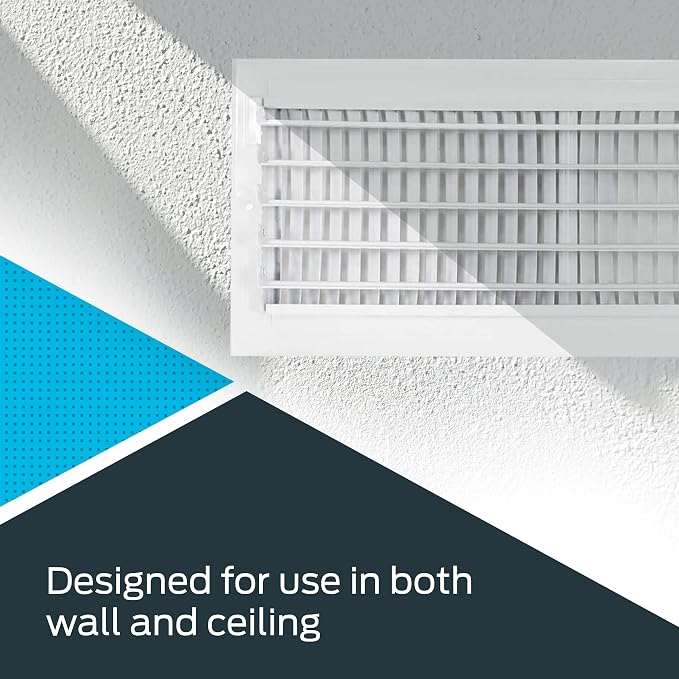 EZ-FLO 16 x 6 Inch White Air Vent Cover - Image 3