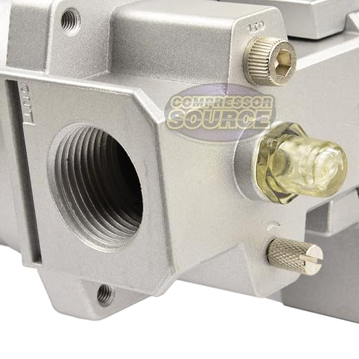 1" HEAVY DUTY COMBINATION FILTER REGULATOR LUBRICATOR AIR LINE PARTICULATE - Image 7