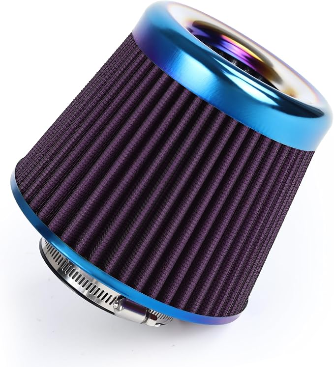 Universal Cold Air Intake Filter Clamp-On Replacement Air Filter Flange by DrivewithConfidence