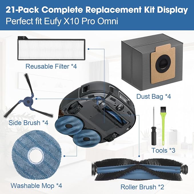 21-Pack X10 Pro Omni Replacement Accessories Kit Compatible - Image 7