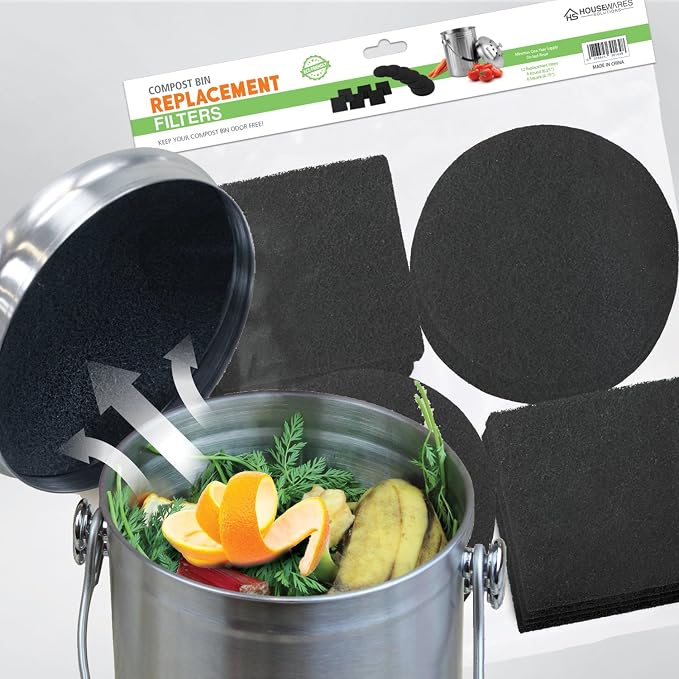 12 Pieces Counter Top Activated Carbon Compost Bin Filters - Image 5
