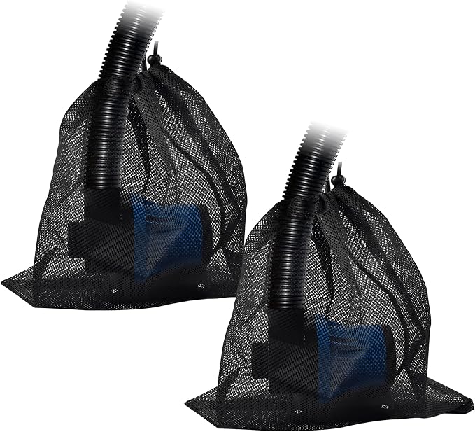 CONQUERALL 2PCS Large Pond Filter Bag18.5x18.5inch Black Polyester Media Mesh by CONQUERALL