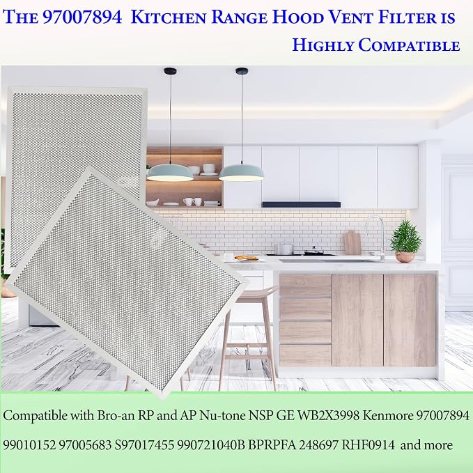 2-Pack upgraded 97007894 kitchen vent hood filter 9.9" x 11.7" x 0.38" Fit - Image 6