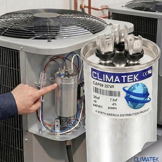 ClimaTek 35 + 7.5 MFD 370/440 Volt Dual Run Capacitor CAP99-3574R | 35/7.5 | VAC - Image 4