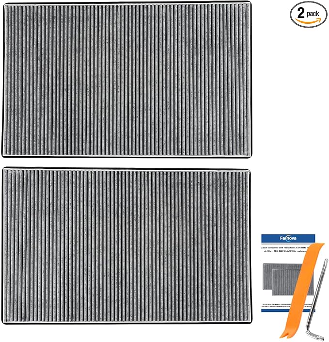 Compatible with Tesla Model X 2015-2020 Cabin Air Filter Intake HEAP Filter Kit by Falnova