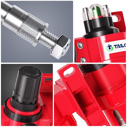 TAILONZ PNEUMATIC 0-150PSI 3/8 Inch NPT Red Industrial Grade 4 Stage Air Drying - Image 9