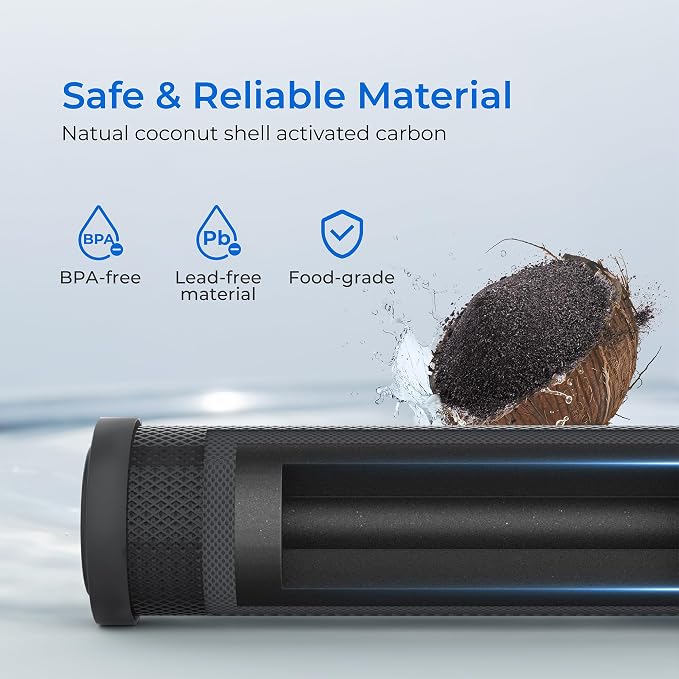 Waterdrop 2.5" x 10" Whole House CTO Carbon Water Filter Cartridge, 1 Micron - Image 3