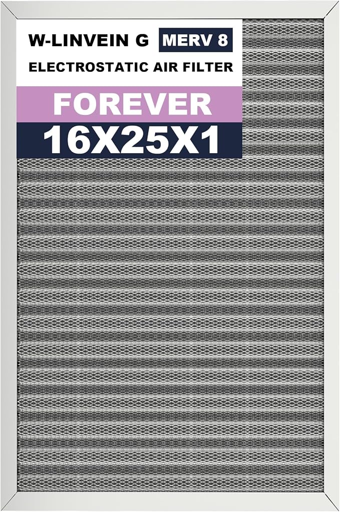 16x25x1 Reusable Air Filter, Electrostatic, Washable Lasts a Lifetime, Breathe by Betterlifeishere