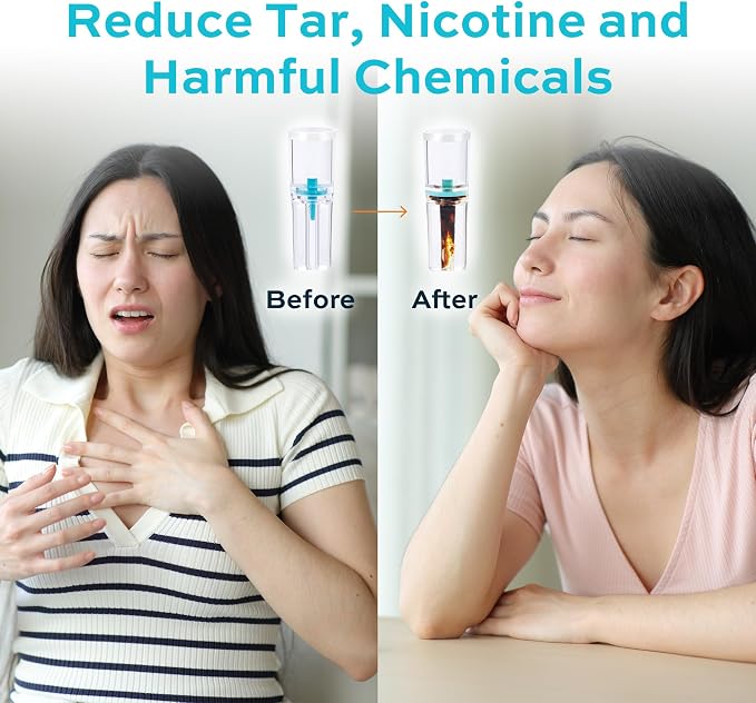 Paffright 1200 Cigarette Filters That Remove Tar and Chemicals, Reusable Filter - Image 2