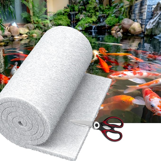 Classic Pond Filter Pad Media 18"x36"x1", 4.5 Ft² White Thicker Reusable by Unknown