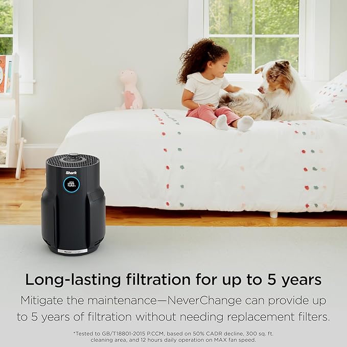 Shark Air Purifier for Home, NeverChange, for Large Room, HEPA-Exceeding Filter - Image 4