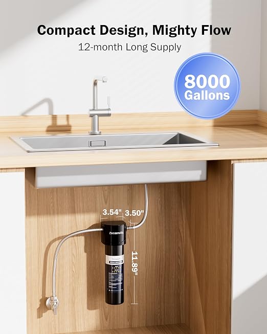Dreamwills DS10 Under Sink Water Filter System, 1.3 GPM Direct Connect Kitchen - Image 6