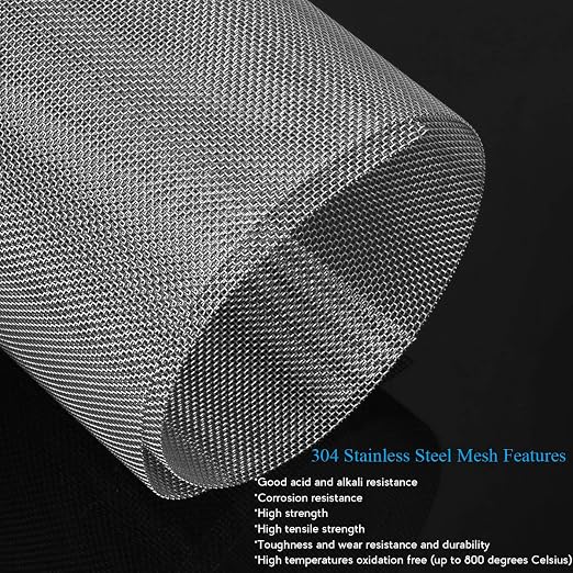 Valchoose 2PACK Stainless Mesh Screen 12”X24”, 20 Mesh 304 Steel Woven Wire Mesh - Image 6