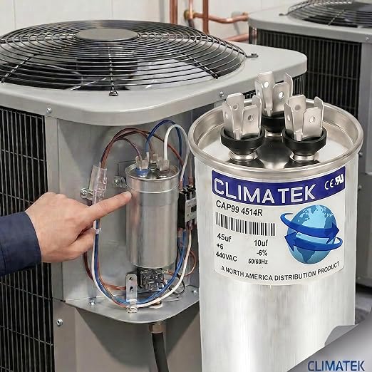 ClimaTek 45 + 10 MFD 370/440 Volt Dual Run Capacitor CAP99-4514R | 45/10 | VAC - Image 4