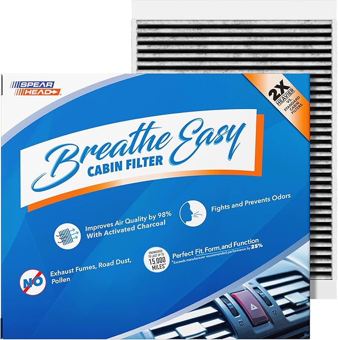 Spearhead Odor Defense Breathe Easy AC & Heater Cabin Filter | Fits 2015-2025 by SPEARHEAD