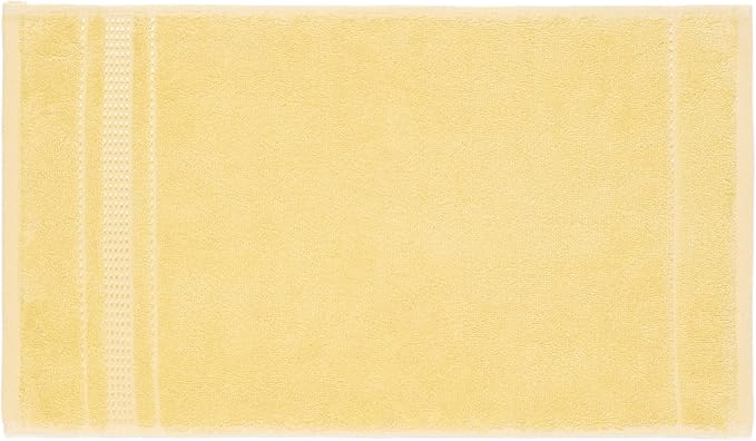 Melissa Linen 2-Piece Turkish Cotton Face & Hand Towels - 20 in x 35 in, Absorbent, Quick Dry, Durable & Soft, Spa & Hotel Quality (Light Yellow)