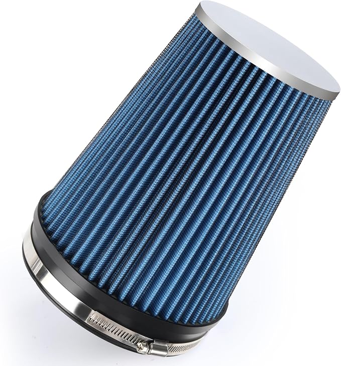 6" 152mm Cold Air Intake Filter Clamp-On Replacement High Flow Inlet Air Filter by DrivewithConfidence