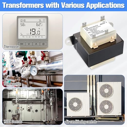 2 Pack 120V to 24V Transformer Secondary 24V, 0130M00138S 40VA Transformer - Image 6
