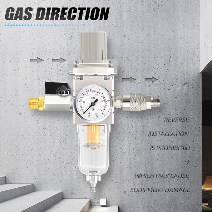 1/4" NPT Air Drying System, 5 Micron Air Line Filter - Image 3