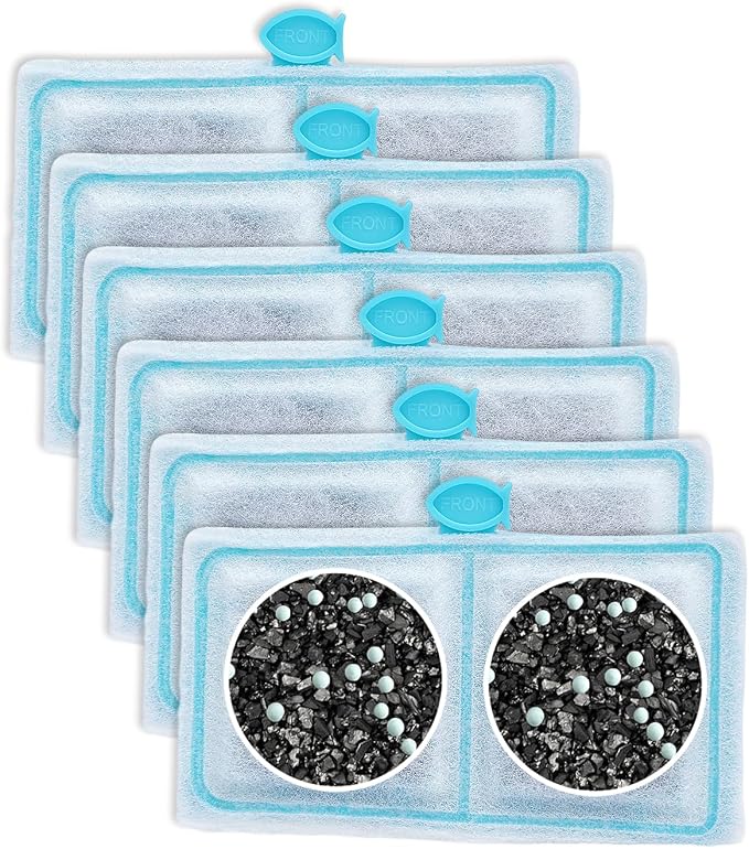 6 Pack Upgraded EF-S Fish Tank Filters Compatible by Cunina