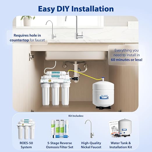 APEC WATER - Reverse Osmosis Water Filter System Essence Series - 5-Stage - Image 3