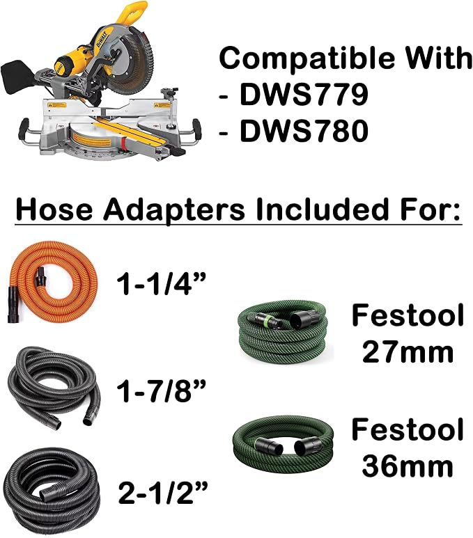 Improved Dust Collection Port for DeWalt DWS779 & DWS780 Miter Saws - Image 2