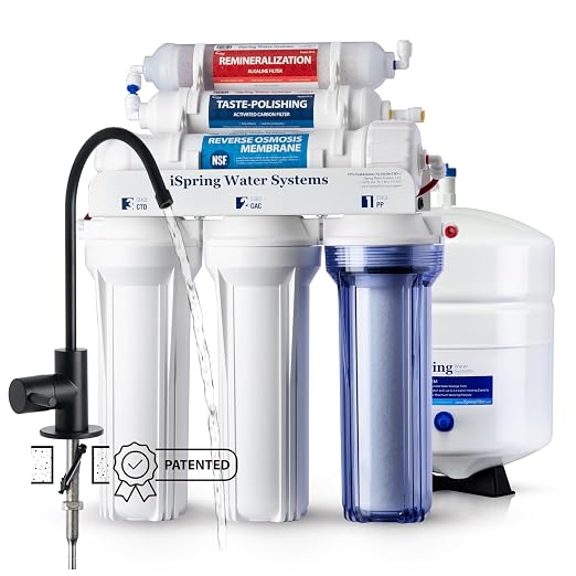 iSpring RCC7AK-BLK, NSF/ANSI 58 Certified, Alkaline 6-Stage Reverse Osmosis by iSpring