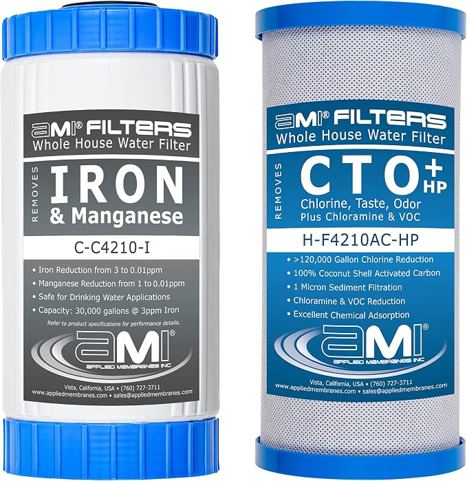 APPLIED MEMBRANES INC. Whole House Water Filter Replacement Filter Cartridge Set by AppliedMembranesInc