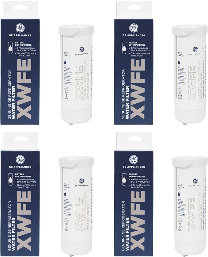 GE XWFE Refrigerator Water Filter | Reduces Lead & 50+ Impurities | Replace by GEAppliances