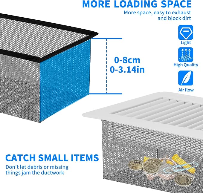 Floor Register Cover Trap, Floor Air Vent Cover Screen - Image 4