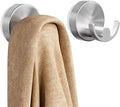 TAILI Stylish 304 Stainless Steel Bathroom Suction Hooks for Towel, Bathrobe, Loofah, No Damage Hanging Glass Shower Wall Hook, Patented Strong Suction Cup Holder, Hold Up to 11 Lbs, U-Cylinder Silver