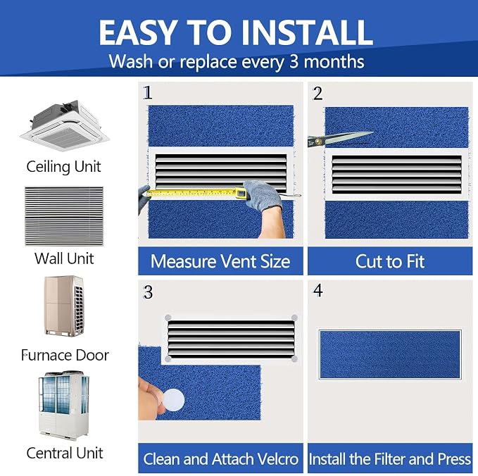 Reusable Air Filter 20x30, Washable Cut to Fit Furnace Filters, MERV 6 - Image 6