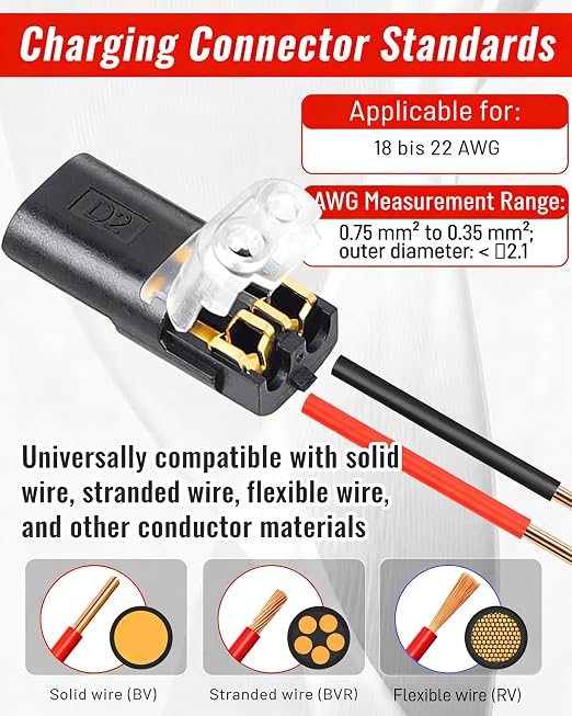 20pcs Low Voltage Wire Connector, Double-Wire Plug-in Connector - Image 5