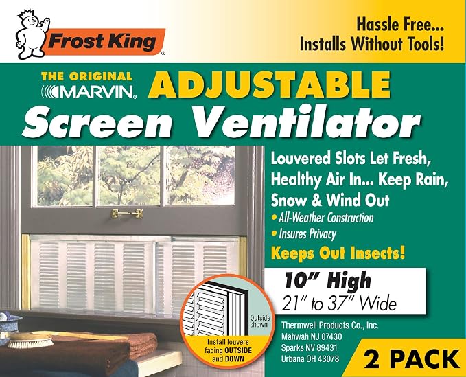 Frost King 2AWS1207 WB Marvin Adjustable Window Screen, 10in High x Fits - Image 2