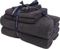 Everplush Diamond Collection 6-Piece Bath Sheet Set, Soft Plush Jacquard Luxury Bath Towels,Highly Absorbent & Fast-Drying Luxury Towels Sets for Bathroom,Shower, or Spa (Charcoal, Bath Sheet 6PK)
