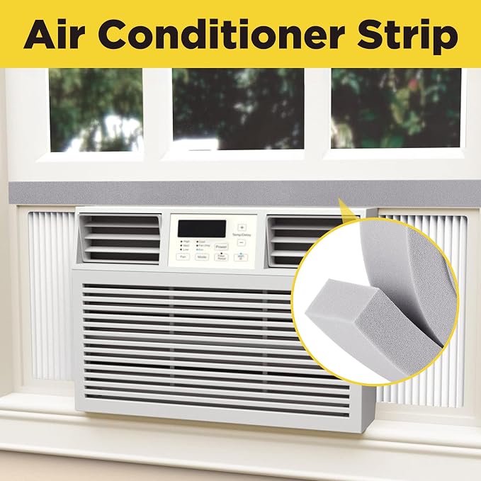 moonoom 2 Pcs Foam Air Conditioner Weatherseal Tape-2''x1''x6.5ft Air - Image 5