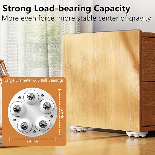 Self Adhesive Mini Caster Wheels, 360° Swivel Mute Universal Wheel Roller - Image 9