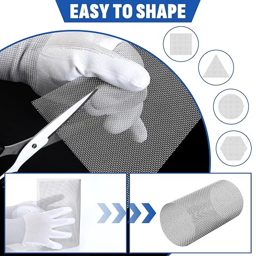 9 Pack 304 Stainless Steel Mesh Screen, Rust Free Woven Wire Mesh, Metal Mesh - Image 4