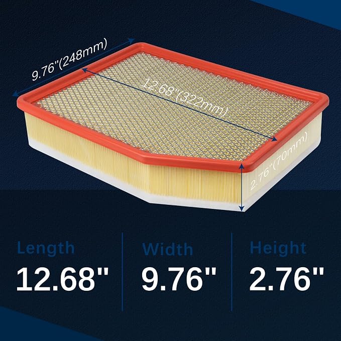 A3244C Engine Air Filter for 2019-2024 Chevy Silverado 1500/2500 HD/3500 HD - Image 3