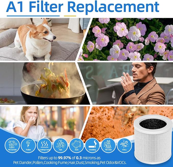 2 Pack A1 Replacement Filter Compatible - Image 5