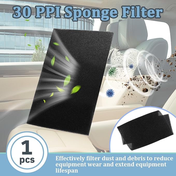 30 PPI Sponge Filter, Foam Filter Replacement, Universal Air Filter Sheet - Image 2
