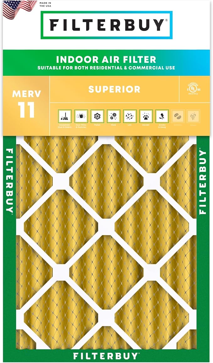 Filterbuy 14x30x4 Air Filter MERV 11 Superior Pet & Allergy Defense, by Filterbuy