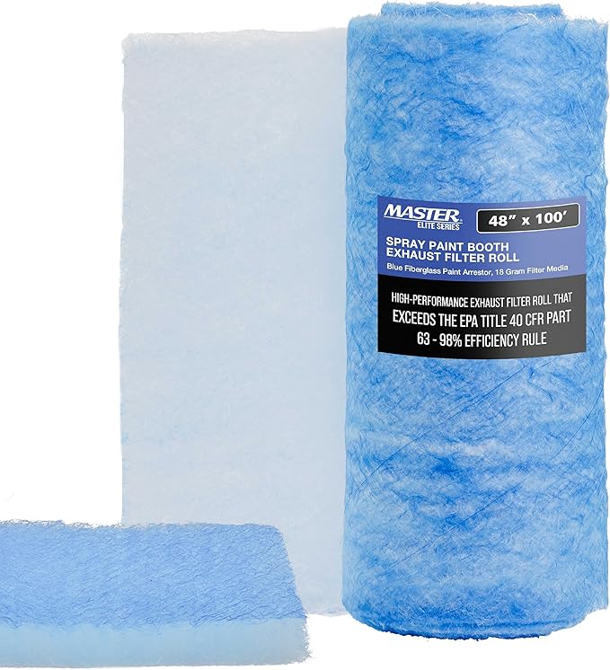Master Airbrush Elite Paint Spray Booth Exhaust Filter Roll 48" x 100' by MasterAirbrush