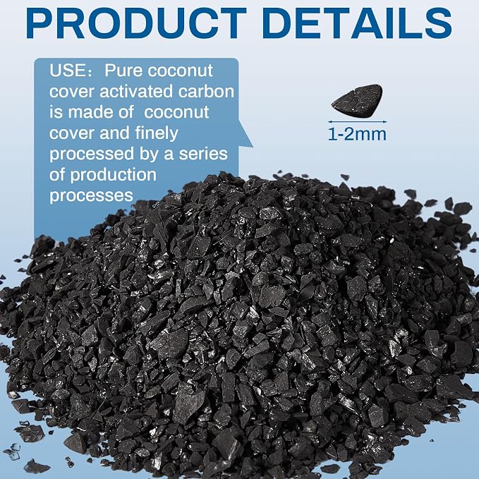 Timgle Bulk Water Air Filter Activated Charcoal Coconut Hull Granular Activated - Image 3
