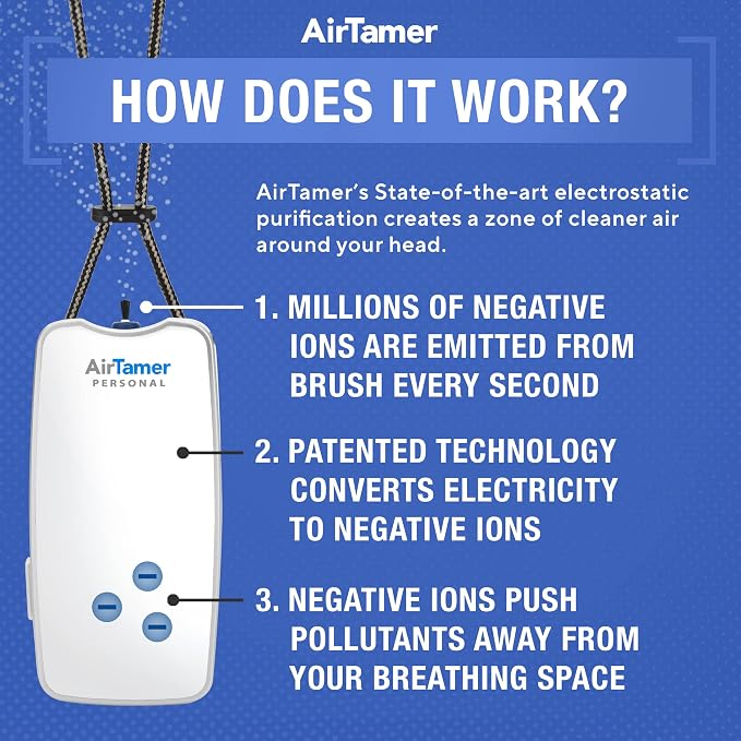 AirTamer A310W Personal Rechargeable and Portable Air Purifier Negative Ion - Image 5
