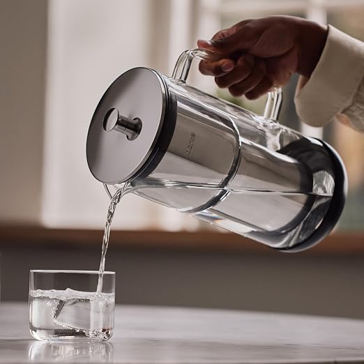 Aarke Purifier Glass Water Pitcher, Refillable Stainless Steel Filter, 8-Weeks - Image 3