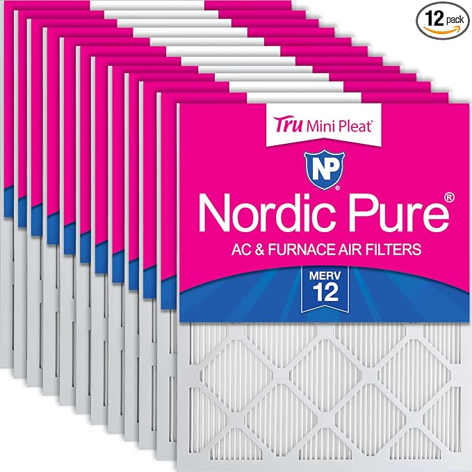 Nordic Pure 20x24x1 Tru Mini Pleat MERV 12 AC Furnace Air Filters – 2.5X More by NordicPure