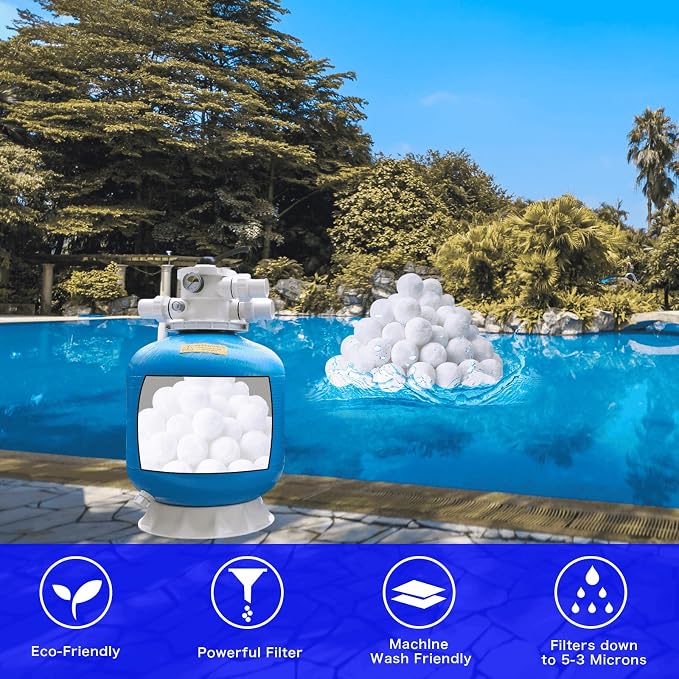 4.6 lbs Pool Filter Balls for Sand Filter, Eco-Friendly Reusable Pool Fiber - Image 5