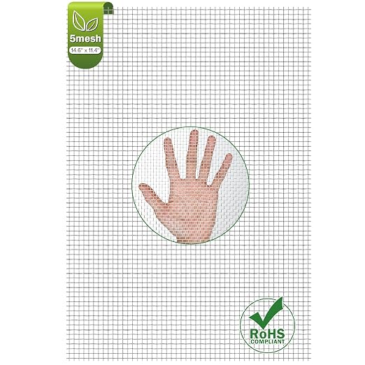 Valchoose 1 Piece Metal Woven Mesh Screen 14.6 X 11.4 in, 4.5mm Hole 5 Mesh by ValchooseLLC