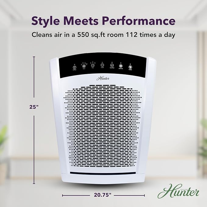 Hunter HP850 Air Purifiers for Home Large Room and Bedroom. True HEPA Air - Image 4